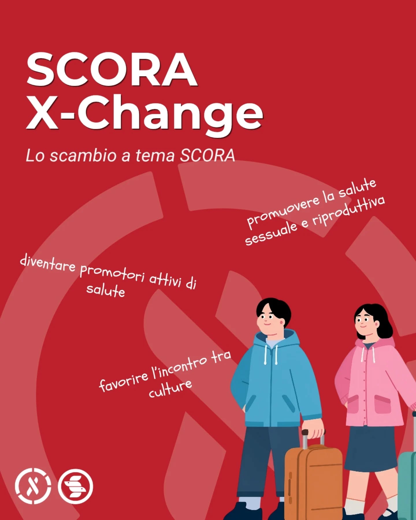 Lo SCORA X-Change è un progetto di scambio internazionale unilaterale incentrato sui temi della salute e dei diritti sessuali e riproduttivi! 🫢❤️

Non è difficile fare domanda e non è richiesto un background di partenza, ma è necessario seguire molto attentamente le indicazioni per iscriversi, pena l’esclusione dalla graduatoria.

Trovate tutte le indicazioni di base e la sezione FAQ nel post e nel link in bio. Se sei iscrittə in mailing list trovi tutto anche lì 👀👀

‼️Deadline iscrizioni: 11 aprile 23:59 GMT. Non aspettate l’ultimo secondo perché i documenti da caricare sono molti ed alcune sedi richiedono documenti specifici (vedi FAQ)