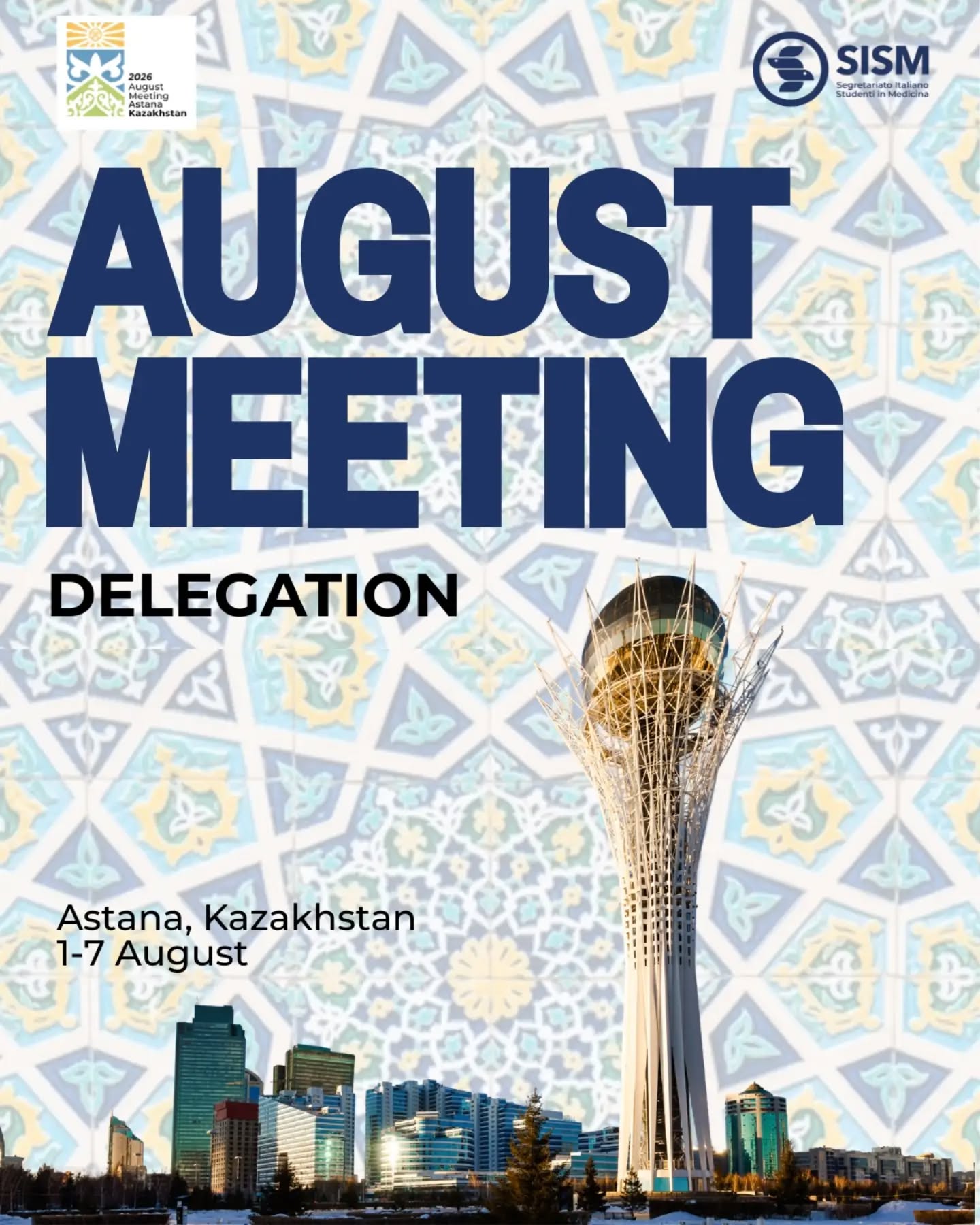 Ever wondered how medical students from different countries can join their forces to change the World?
Meet our delegation to IFMSA's 75th General Assembly - August Meeting 2026 in Kazakhstan!
_____
Ti sei mai chiest* come studenti di medicina da diversi Paesi possano cambiare il mondo unendo le forze?
Segui la nostra delegazione al August Meeting di IFMSA in Kazakistan per saperne di più!
@youifmsa @ga.ifmsa