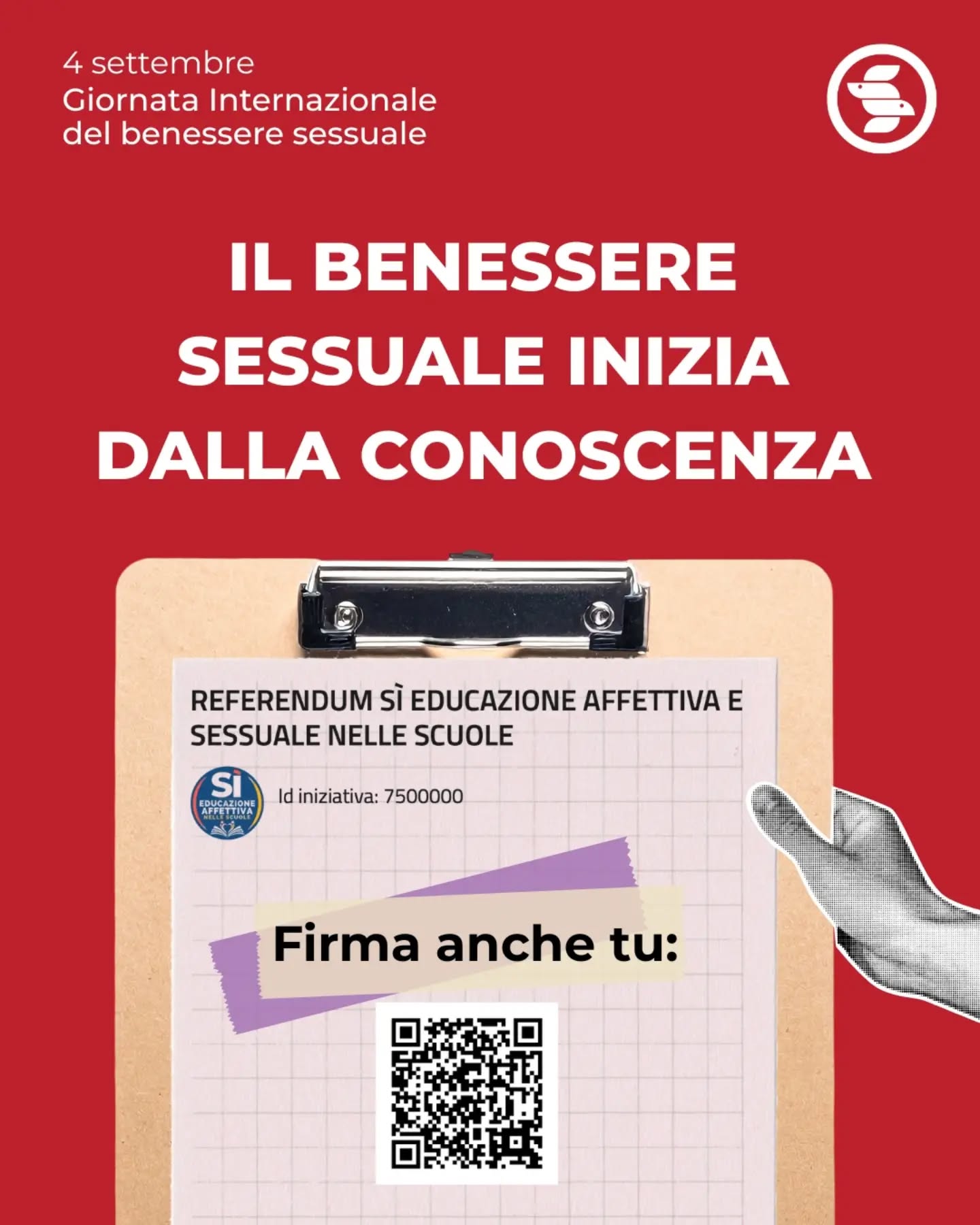 In onore della giornata internazionale del benessere sessuale, il SISM ricorda e sostiene l'importanza dell'educazione affettiva e sessuale (CSE) nelle scuole fin dalle elementari come sostenuto anche dalla guida UNESCO.
Un'appropriata formazione fin dalla giovane età è prevenzione, istruzione e soprattutto il modo più importante per fornire strumenti essenziali per combattere discriminazione di genere, bias socioculturali e per educare fin da giovani al rispetto di se, dei propri spazi e bisogni così come quelli degli altri.
L'educazione sessuo-affettiva svolta secondo linee guida non è solo 'educazione al sesso' ma anche educazione al consenso, al rispetto e alla relazione con approcci positivi, valorizzanti e soprattutto basati su evidenze scientifiche.
Firma anche tu il referendum al link in bio!