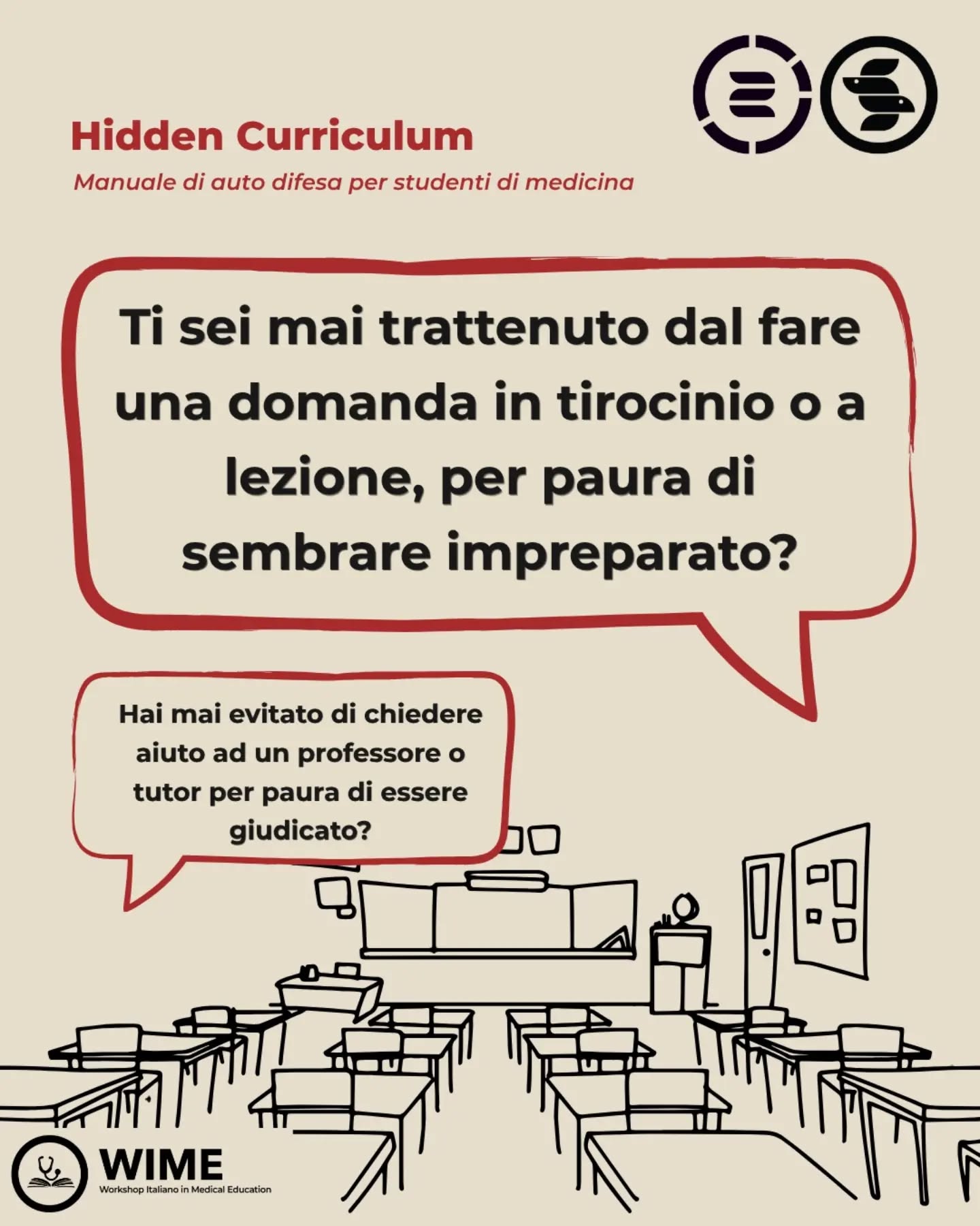 Come si costruisce la formazione medica?
Dal contenuto delle slide spiegate a lezione? Dal libro di testo? Dalla ricerca di articoli e linee guida?
Sì. Ma non solo.
La formazione medica è un processo che passa anche attraverso messaggi impliciti: frasi dette, comportamenti di cooperazione o competizione, gerarchie, silenzi, modelli da imitare e messaggi che nessuno inserirà mai in una slide.
È il cosiddetto Hidden Curriculum: tutto ciò che impariamo senza che venga formalmente previsto e insegnato.
Perché l’approccio al paziente e la sua centralità, l’empatia, la collaborazione… sono tutti argomenti per cui la preparazione teorica spesso entra in conflitto con ciò che viene osservato, e spesso è questo ultimo aspetto a essere assorbito.
La Medical Education è anche questo: non solo cosa insegniamo, ma cosa come lo facciamo e cosa stiamo trasmettendo senza accorgercene.
Scorri il post 👀